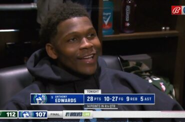 Anthony Edwards PostGame Interview | Milwaukee Bucks vs Minnesota Timberwolves