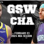 Golden State Warriors vs Charlotte Hornets Full Game Highlights | Feb 23 | 2024 NBA Season