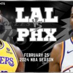 Los Angeles Lakers vs Phoenix Suns Full Game Highlights | Feb 25 | 2024 NBA Season