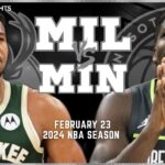 Milwaukee Bucks vs Minnesota Timberwolves Full Game Highlights | Feb 23 | 2024 NBA Season