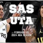 San Antonio Spurs vs Utah Jazz Full Game Highlights | Feb 25 | 2024 NBA Season