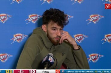 Chet Holmgren PostGame Interview | Oklahoma City Thunder vs Houston Rockets