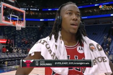 AYO DOSUNMU PostGame Interview | Chicago Bulls vs New Orleans Pelicans