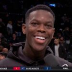 Dennis Schröder joins Meghan Triplett following the Nets' 124-97 win