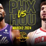 Phoenix Suns vs Houston Rockets Full Game Highlights | March 2, 2024 | FreeDawkins