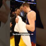 Serbian legends share a moment after Nuggets win in LA | #Shorts