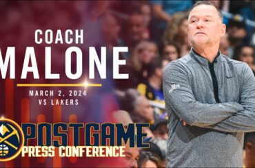 Coach Malone Full Post Game Press Conference vs. Lakers 🎙