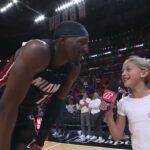 Bam Adebayo having a Postgame Interview with Kid 😁