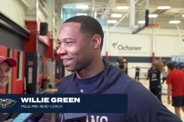 Willie Green talks Jonas Valanciunas, upcoming Toronto Raptors game | Pelicans Practice 3/4/2024