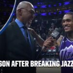 Jordan Clarkson joins Thurl Bailey after breaking the former Jazz franchise record 🙌 | NBA on ESPN