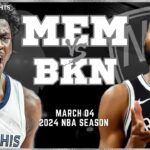 Memphis Grizzlies vs Brooklyn Nets Full Game Highlights | Mar 4 | 2024 NBA Season