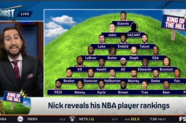 FIRST THINGS FIRST | Nick Wright reveals his NBA player rankings - Chris Broussard reactions