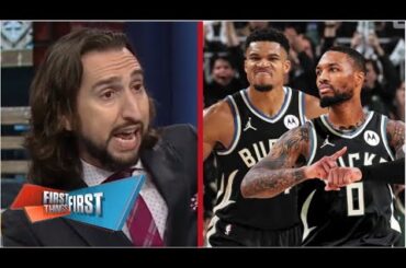 FIRST THINGS FIRST | No Giannis, No Problem! - Nick Wright on Lillard lead Bucks beat Clipps 113-106