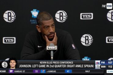 Kevin Ollie joins the media after the Nets win against the Sixers