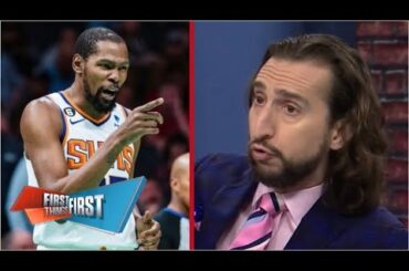 FIRST THINGS FIRST | Nick Wright SHOCKED Durant score 35 Pts to lead Suns beat Nuggets 117-106 in OT