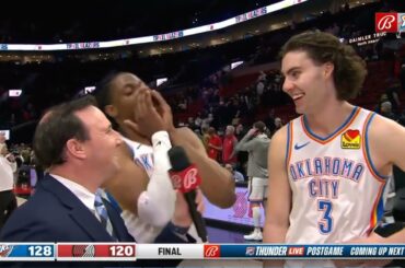 Josh Giddey PostGame Interview | Oklahoma City Thunder vs Portland Trail Blazers