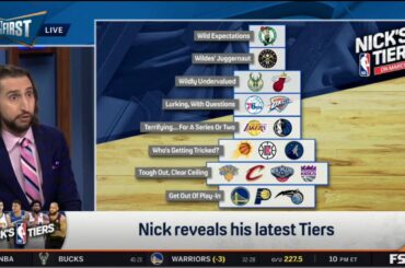 FIRST THINGS FIRST | Nick Wright reveals his latest NBA Tiers - Chris Broussard harsh reactions