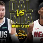 Dallas Mavericks vs Miami Heat Full Game Highlights | March 7, 2024 | FreeDawkins