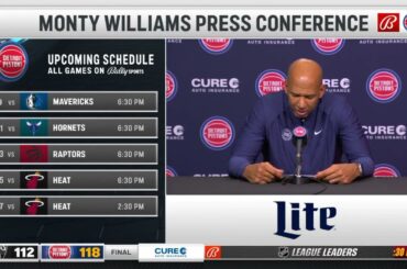Monty Williams PostGame Interview | Brooklyn Nets vs Detroit Pistons