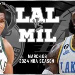 Los Angeles Lakers vs Milwaukee Bucks Full Game Highlights | Mar 8 | 2024 NBA Season