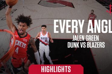 Every Angle Jalen Green Dunk vs Blazers | Houston Rockets
