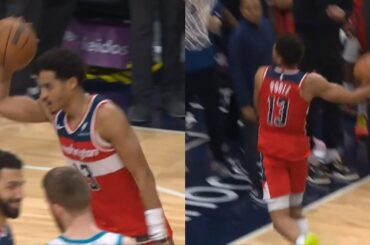 Jordan Poole bounces it off the floor to himself for windmill dunk  🤯