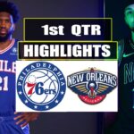 New Orleans Pelicans vs Philadelphia 76ers 1st Highlights | March 8 | 2024 NBA Season