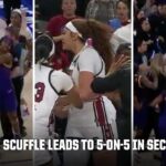 TENSIONS FLARE in SEC Championship 😳 MULTIPLE EJECTIONS turns into 5-ON-5 | ESPN College Basketball