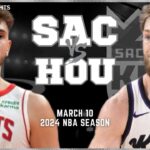 Houston Rockets vs Sacramento Kings Full Game Highlights | Mar 10 | 2024 NBA Season