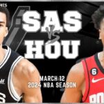San Antonio Spurs vs Houston Rockets Full Game Highlights | Mar 12 | 2024 NBA Season