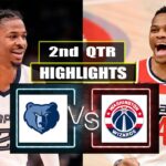 Washington Wizards vs Memphis Grizzlies 2nd QTR Highlights | March 12 | 2024 NBA Season