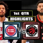 Toronto Raptors vs Detroit Pistons 1st QTR  Highlights | March 13 | 2024 NBA Season