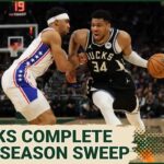 The Milwaukee Bucks complete the season sweep of the Philadelphia 76ers with a 114-105 victory