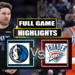 Oklahoma City Thunder vs Dallas Mavericks FULL GAME HIGHLIGHTS | March 14 | 2024 NBA Season