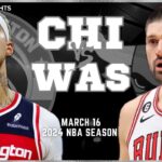 Chicago Bulls vs Washington Wizards Full Game Highlights | Mar 16 | 2024 NBA Season