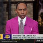 "Referee ruined LeBron's epic night" - Stephen A. rips Warriors beat Lakers 128-121; Curry 31 Pts