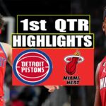 Detroit Pistons vs Miami Heat 1st QTR HIGHLIGHTS | March 17 | 2024 NBA Season