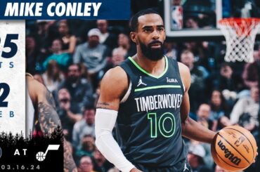 Mike Conley Scores 25 Points IN WIN vs. Jazz | 03.16.24