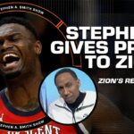 Zion's HUGE IMPROVEMENT leads Stephen A. to GO BACK ON his comments 😮 | The Stephen A. Smith Show