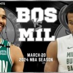 Milwaukee Bucks vs Boston Celtics Full Game Highlights | Mar 20 | 2024 NBA Season