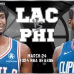 LA Clippers vs Philadelphia 76ers Full Game Highlights | Mar 24 | 2024 NBA Season