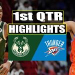 Milwaukee Bucks vs Oklahoma City Thunder 1st QTR HIGHLIGHTS | March 24 | 2024 NBA Season