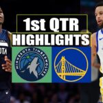 Golden State Warriors vs Minnesota Timberwolves 1st QTR HIGHLIGHTS | March 24 | 2024 NBA Season