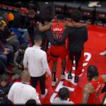 Ochai Agbaji freakish looking injury vs New York Knicks