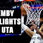 Victor Wembanyama 19 PTS, 8 REB, 5 BLKS Highlights vs Utah Jazz | 3.27.2024