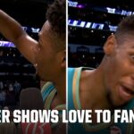 Brandon Miller shows love to Hornets fans in his postgame interview 🫶 | NBA on ESPN