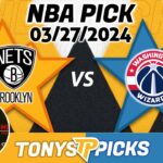 Brooklyn Nets vs. Washington Wizards 3/27/2024 FREE NBA Picks and Predictions on NBA Betting Tips