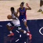 Anthony Edwards PIVOTING the entire defense #antman #timberwolves #nba #pistons