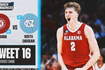 Alabama vs. North Carolina - Sweet 16 NCAA tournament extended highlights