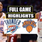 New York Knicks vs Oklahoma cCty Thunder FULL GAME HIGHLIGHTS | March 31 | 2024 NBA Season